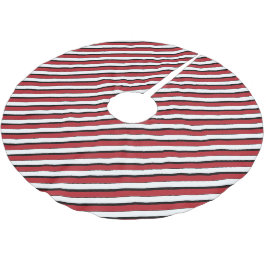 Klassieke rood wit zwart gestreept kerstboom rok