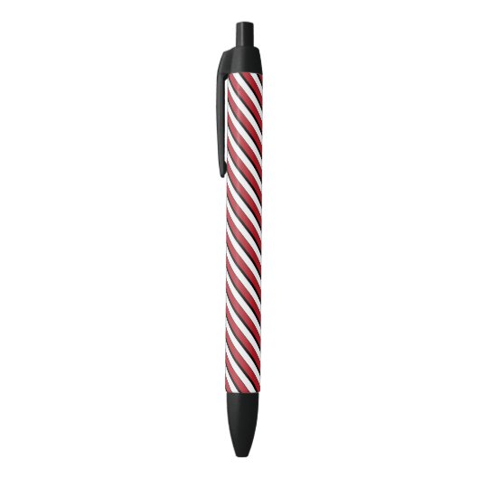 Klassieke rood wit zwart gestreept zwarte inkt pen (Top (Verticaal))