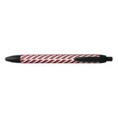 Klassieke rood wit zwart gestreept zwarte inkt pen (Achterkant)