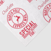 Klassieke rood-witte naam van de Noordpool Tissuepapier (Detail)