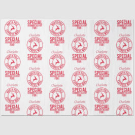 Klassieke rood-witte naam van de Noordpool Tissuepapier