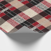 Klassieke Rood & Zwart Tartan Plakken - Rustiek Ge Cadeaupapier (Hoek)