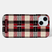 Klassieke Rood & Zwart Tartan Plakken - Rustiek Ge Case-Mate iPhone Case (Achterkant (horizontaal))
