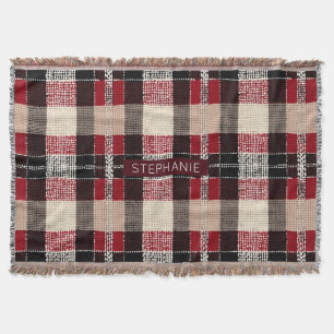 Klassieke Rood & Zwart Tartan Plakken - Rustiek Ge Deken