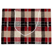 Klassieke Rood & Zwart Tartan Plakken - Rustiek Ge Groot Cadeauzakje (Voorkant)