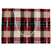 Klassieke Rood & Zwart Tartan Plakken - Rustiek Ge Groot Cadeauzakje (Achterkant)