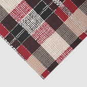 Klassieke Rood & Zwart Tartan Plakken - Rustiek Ge Tissuepapier (Detail)