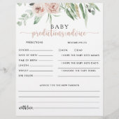 Klassieke Roos Baby Voorspellingen en Kaarten van  (Voorkant)