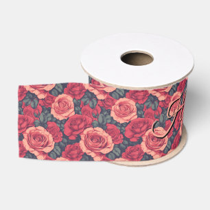 Klassieke Roos Bloem Haar Verjaardag Grosgrain Lint