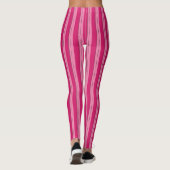 Klassieke Roos en Roze Strip Patroon Leggings (Achterkant)