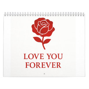 Klassieke Roos Euwige Liefde Minimalistisch Romant Kalender