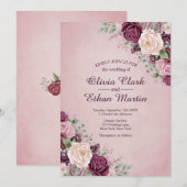 Klassieke Roos Floral Kaart (Voorkant / Achterkant)