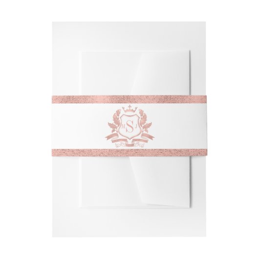 Klassieke Roos Gold Crest Weddenschap Uitnodigingen Wikkel (Voorkant Voorbeeld)