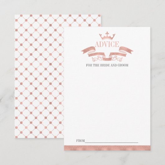 Klassieke Roos Gold Crest Weddenvice-kaart Kaart (Voorkant / Achterkant)