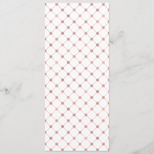 Klassieke Roos Gold Crest Weduwemkaart Menu (Achterkant)