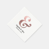 Klassieke Roos Gold Foil Ampersand Weddenschap Servet (Hoek)