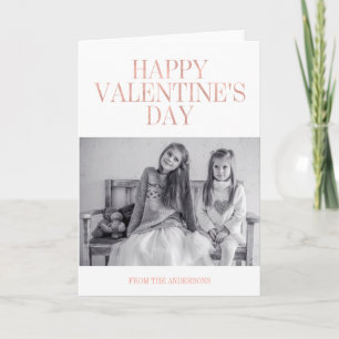 Klassieke Roos Gold Foil Valentijnsdag Fotokaart Feestdagen Kaart