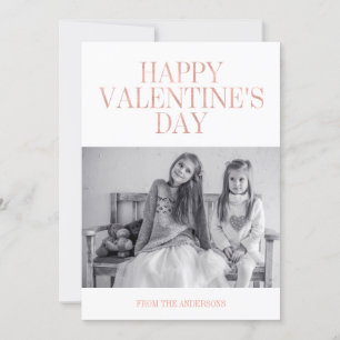 Klassieke Roos Gold Foil Valentijnsdag Fotokaart Feestdagenkaart