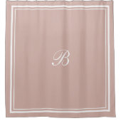 Klassieke Roos-rand monogram handschrift Douchegordijn (Voorkant)