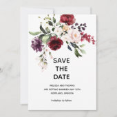 Klassieke Roos Save The Date Aankondiging (Voorkant)