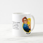Klassieke ROSIE RIVETER persoonlijke koffie-Mok Koffiemok (Voorkant rechts)