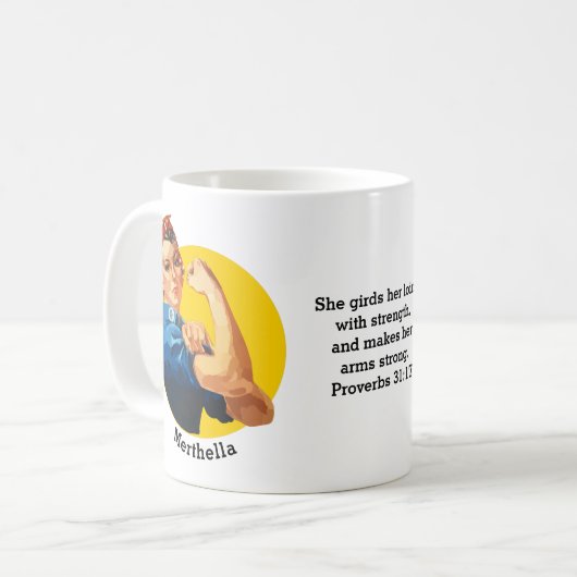 Klassieke ROSIE RIVETER persoonlijke koffie-Mok Koffiemok (Voorkant links)