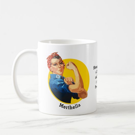 Klassieke ROSIE RIVETER persoonlijke koffie-Mok Koffiemok (Links)