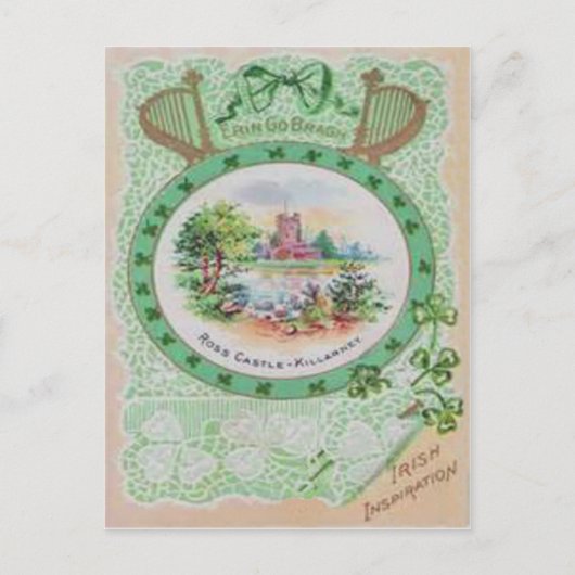 Klassieke Ross Castle St. Patrick's Day kaart (Voorkant)