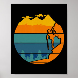 Klassieke Rotsklimmer Bergen Boulderen Klimmen Poster