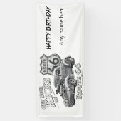 Klassieke Route 66 Aanpasbare Banner (Verticaal)