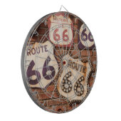 Klassieke route 66 dartbord (Voorkant Links)