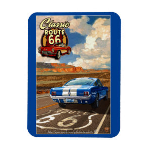 "Klassieke route 66" Magneet