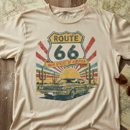 Klassieke Route 66, Retro Amerikaanse Klassieker a T-shirt