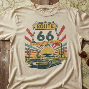 Klassieke Route 66, Retro Amerikaanse Klassieker a T-shirt