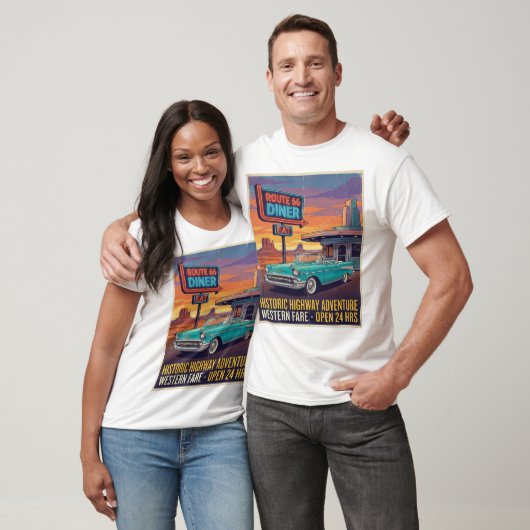 Klassieke Route 66-weg T-shirt (Unisex)