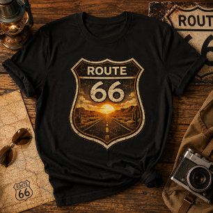 Klassieke Route 66 Zonsondergang Snelweg Klassiek T-shirt