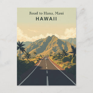 Klassieke Route naar Hana, Maui, Hawaii Reis Briefkaart