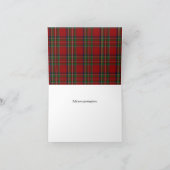 Klassieke Royal Stewart Plaid Bedankkaart (Binnen)