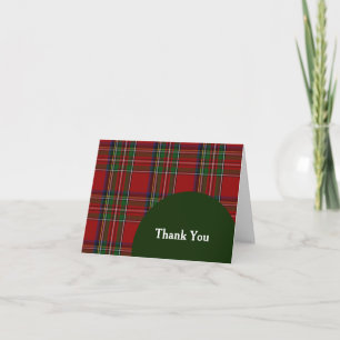 Klassieke Royal Stewart Schotse Plaid Bedankkaart