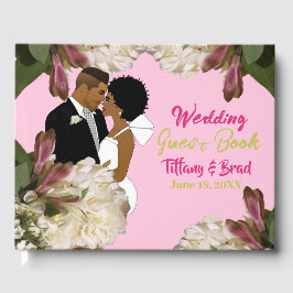 Klassieke Roze Afro-Amerikaanse bruiloft Gastenboek