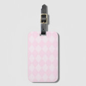 Klassieke Roze Argyle Ontwerper Bagage Label (Voorkant (verticaal))