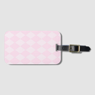 Klassieke Roze Argyle Ontwerper Bagage Label