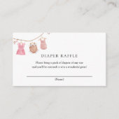 Klassieke roze Baby diaplaserkaart Informatiekaartje (Voorkant)