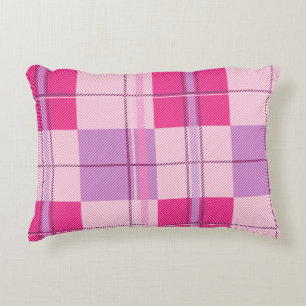 Klassieke Roze Bes Plaid Esthetiek Accent Kussen