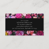 Klassieke roze bloemen bloemist bloemenwinkel visitekaartje (Achterkant)