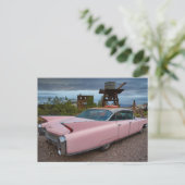 KLASSIEKE ROZE CADDY BRIEFKAARTEN (Staand voorkant)