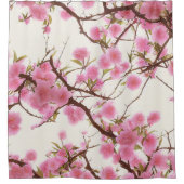 Klassieke roze Cherry Blossom Douchegordijn (Voorkant)
