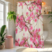 Klassieke roze Cherry Blossom Douchegordijn