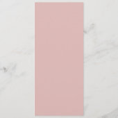 Klassieke Roze Elegante Bruiloft Menu (Achterkant)