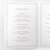 Klassieke Roze Elegante Huwelijk Drieluik Uitnodiging (Binnenzijde eerst)